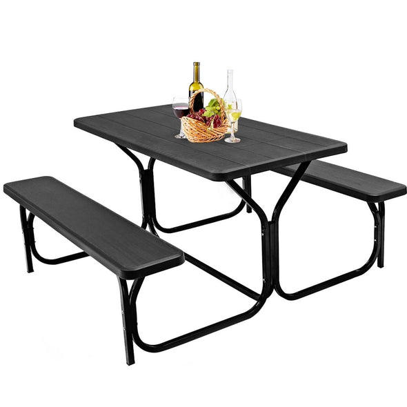 Durable Picnic Table Bench Set - Comfortable Outdoor Seating for 4 - Aroflit