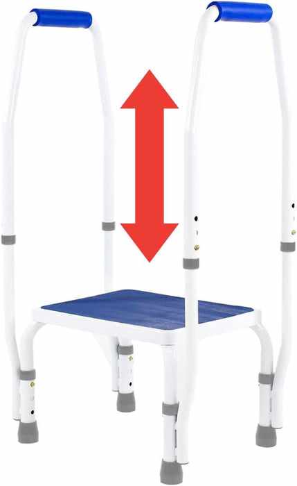 Elderly Adults High Bedside Step Stool With Handles - Aroflit