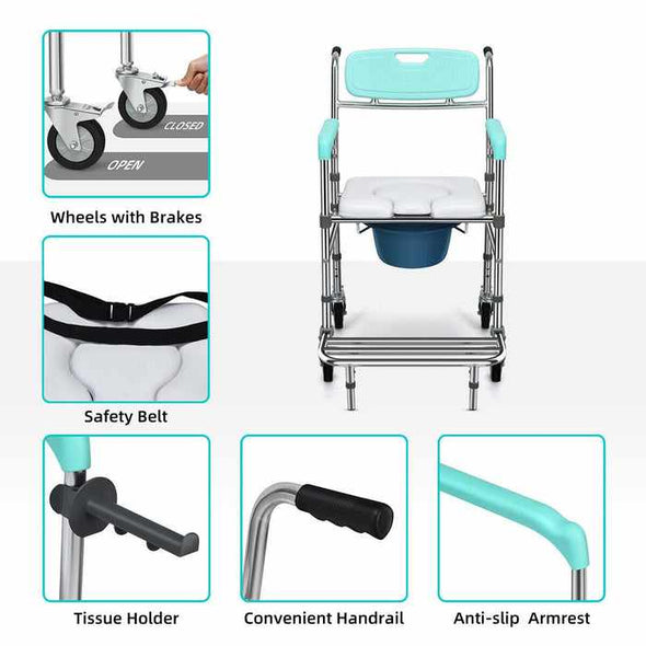 Elderly & Handicap Bathroom Shower Wheelchair - Aroflit