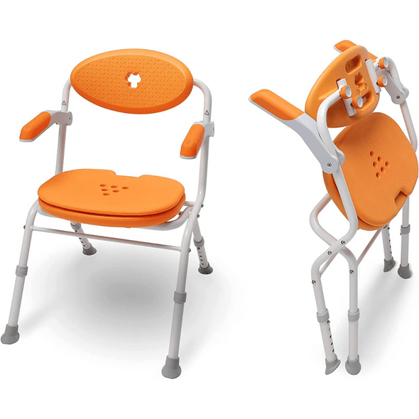 Elderly Handicap Shower Folding Chair Seat With Arms - Aroflit