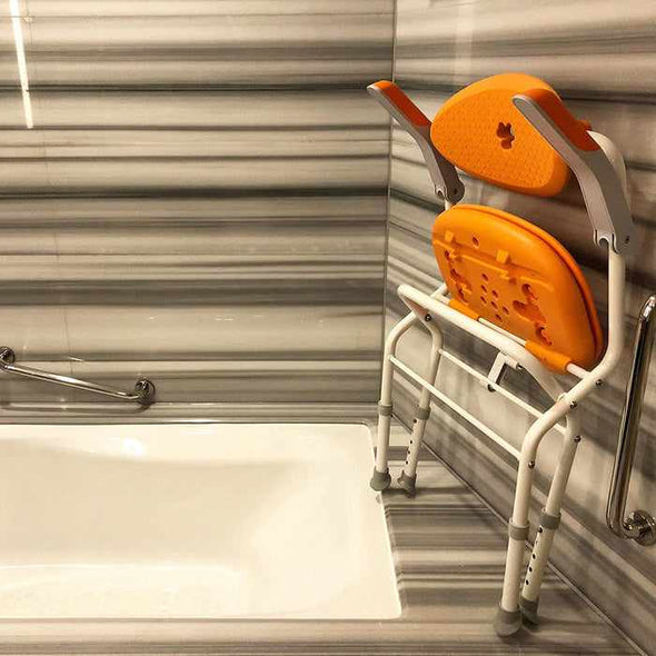 Elderly Handicap Shower Folding Chair Seat With Arms - Aroflit
