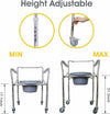 Elderly Toilet Seat Riser Wheelchair With Handles - Aroflit