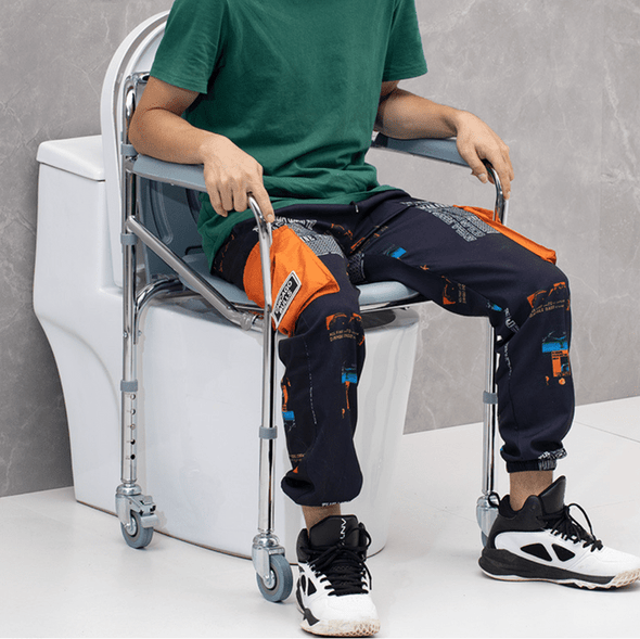 Elderly Toilet Seat Riser Wheelchair With Handles - Aroflit