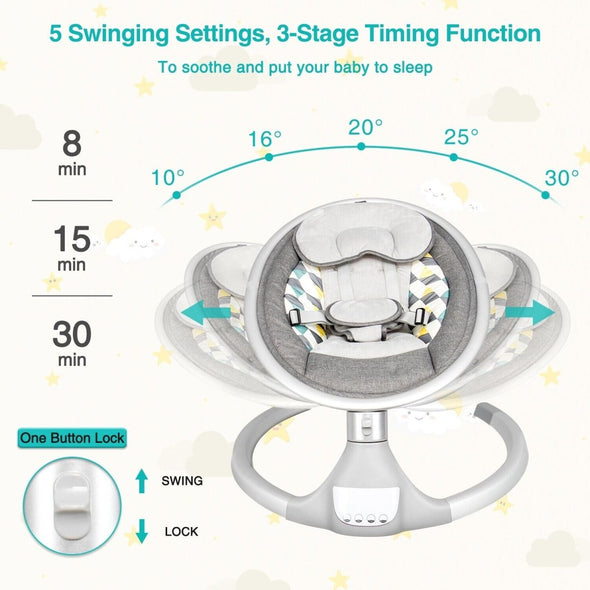 Electric Baby Bouncers with Bluetooth - Aroflit