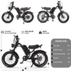 Electric Bike 1000W E - Bike 48V 15.6Ah Fat Tire 20" Mountain Bicycle - Aroflit