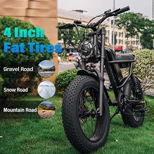 Electric Bike 1000W E - Bike 48V 15.6Ah Fat Tire 20" Mountain Bicycle - Aroflit