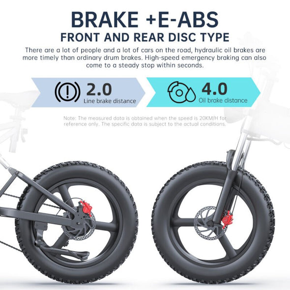 Electric Bike 20inch 2000W 35AH Mountain E - bike with Hydraulic Fork - Aroflit