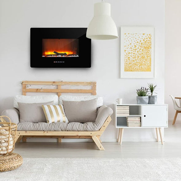 Electric LED Realistic Flame Fireplace Heater, Wall Freestanding - Aroflit