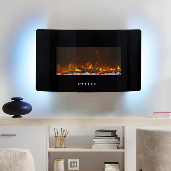 Electric LED Realistic Flame Fireplace Heater, Wall Freestanding - Aroflit