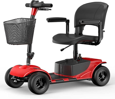 Electric Mobility Scooter 4 - Wheel 180W – Safe, Durable, Adjustable Ride - Aroflit