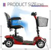 Electric Mobility Scooter 4 - Wheel 180W – Safe, Durable, Adjustable Ride - Aroflit