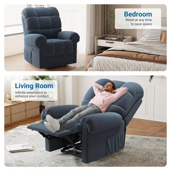 Electric Recliner Chair with USB Port & Quiet Motor – Comfortable - Aroflit