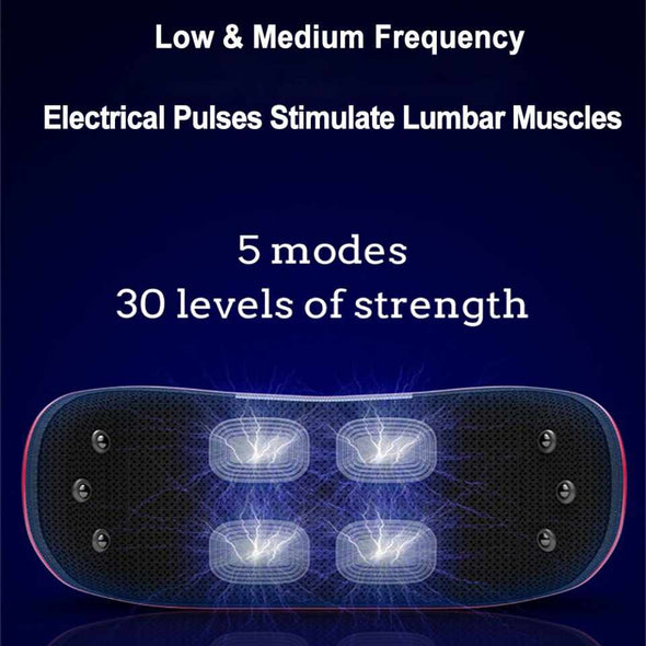 Electric Waist Lumbar Massager with Smart Traction Hot Compress - Aroflit