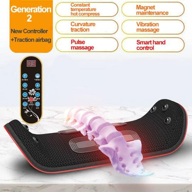 Electric Waist Massager Lumbar Traction Device for Back Pain Relief - Aroflit