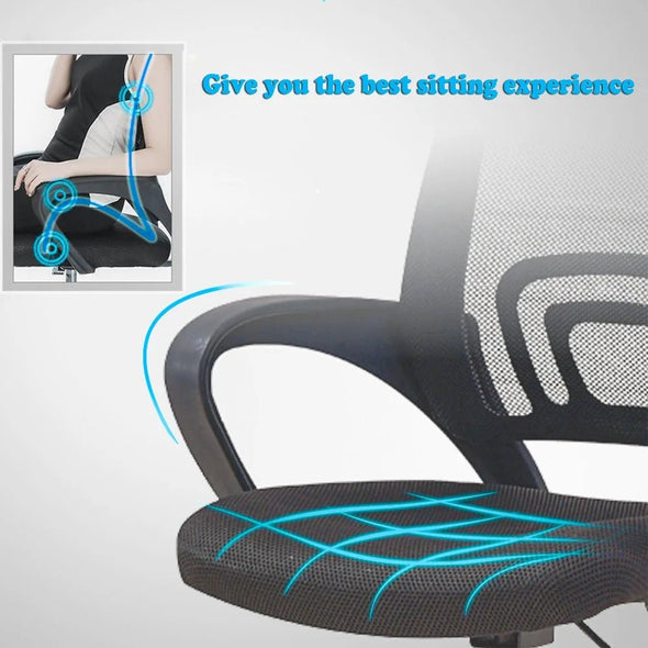 Ergonomic Adjustable Mesh Office Chair with Swivel Wheels - Aroflit