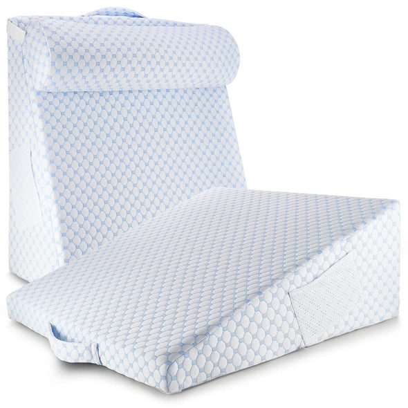 Ergonomic Memory Foam Bed Wedge Pillow for Back, Neck & Leg - Aroflit