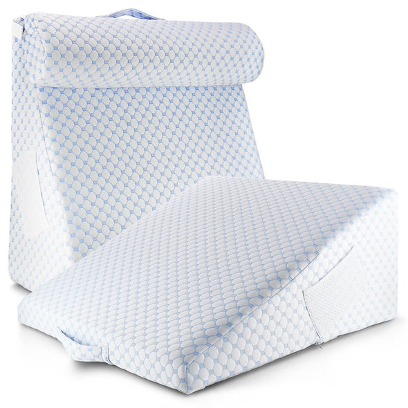 Ergonomic Memory Foam Bed Wedge Pillow for Back, Neck & Leg - Aroflit