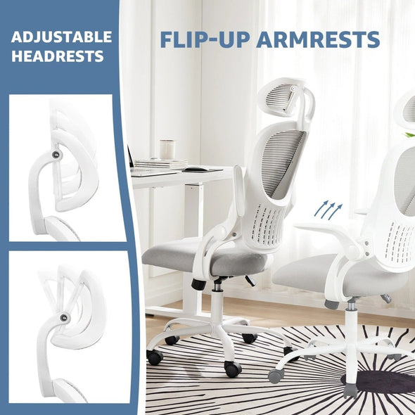 Ergonomic Office Chair with Lumbar Support, Adjustable & Breathable - Aroflit