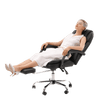 Ergonomic Office Chair with Memory Foam & Adjustable Recline - Black - Aroflit