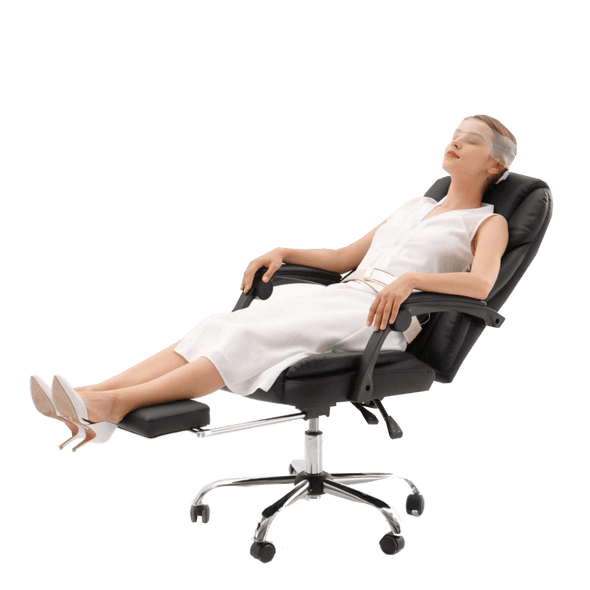 Ergonomic Office Chair with Memory Foam & Adjustable Recline - Black - Aroflit