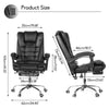 Ergonomic Office Chair with Memory Foam & Adjustable Recline - Black - Aroflit