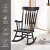 Ergonomic Wood Rocking Chair | Indoor/Outdoor, Acacia, 350 lbs - Aroflit
