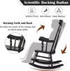 Ergonomic Wood Rocking Chair | Indoor/Outdoor, Acacia, 350 lbs - Aroflit