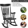 Ergonomic Wood Rocking Chair | Indoor/Outdoor, Acacia, 350 lbs - Aroflit