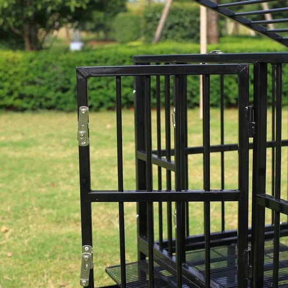 Extra - Large Heavy Duty Collapsible Metal Dog Crate Cage - Aroflit