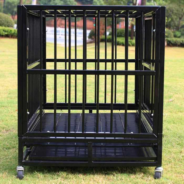Extra - Large Heavy Duty Collapsible Metal Dog Crate Cage - Aroflit