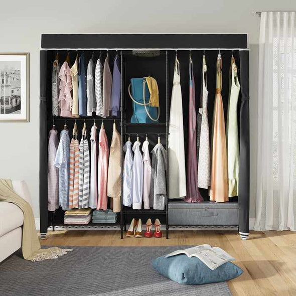 Extra Large Heavy Duty Portable Wardrobe Closet - Aroflit