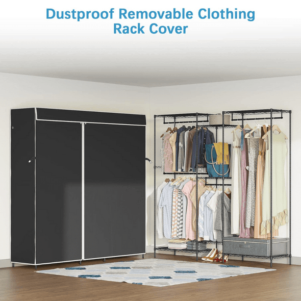 Extra Large Heavy Duty Portable Wardrobe Closet - Aroflit