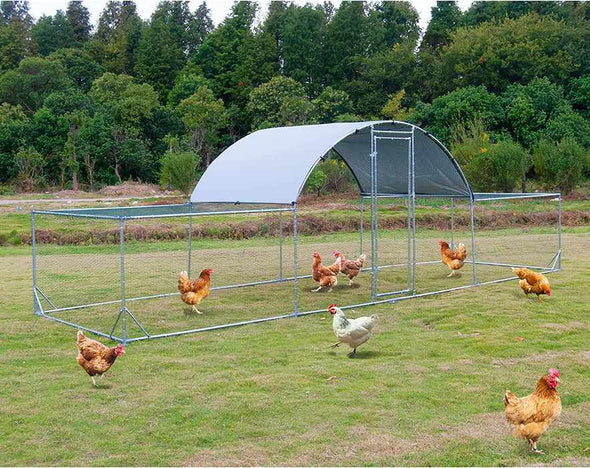 Extra Large Metal Chicken Coop Run For 20 Chickens - Aroflit