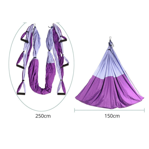Flexible Aerial Silk Yoga Hammock Swing, Durable, Adjustable, Portable - Aroflit