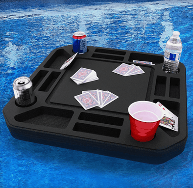 Floating Poker Table Game Tray for Poolside, Beach & Indoor Fun - Aroflit