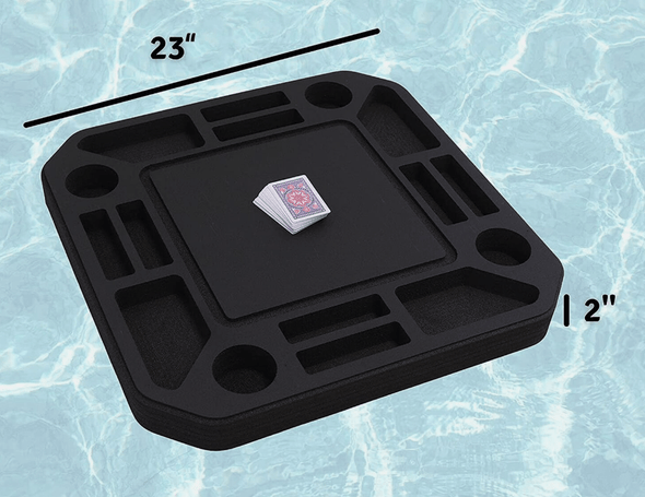 Floating Poker Table Game Tray for Poolside, Beach & Indoor Fun - Aroflit