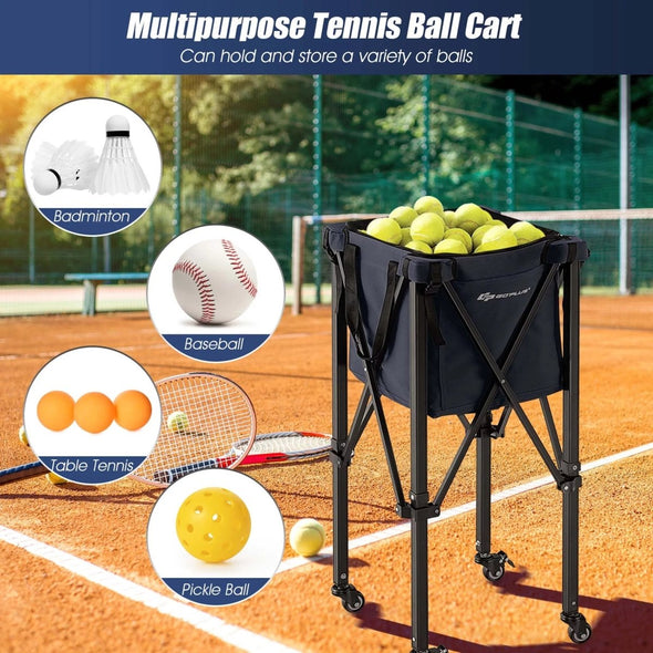 Foldable Tennis Ball Hopper Basket, Lightweight & Portable Storage - Aroflit