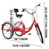 Folding Adult Three - Wheel Tricycle Bike with Basket and 26" Wheels - Aroflit