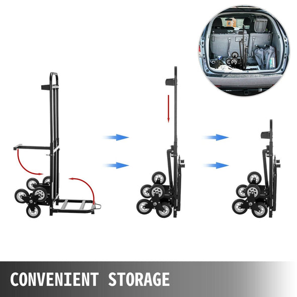 Folding Hand Truck Dolly 460lbs Capacity for Stairs and Heavy Loads - Aroflit