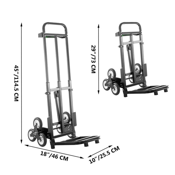 Folding Hand Truck Dolly 460lbs Capacity for Stairs and Heavy Loads - Aroflit