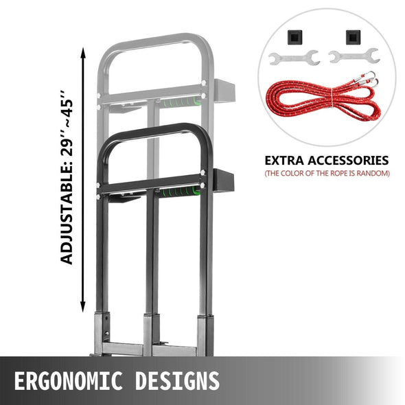 Folding Hand Truck Dolly 460lbs Capacity for Stairs and Heavy Loads - Aroflit