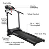 Folding Treadmill Electric Motorized Power Running Jogging Fitness Machine - Aroflit