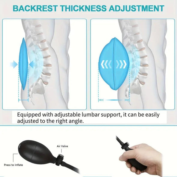 Full Back Massager with Heat, 9 Vibration Motors & Adjustable Support - Aroflit