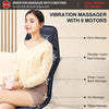 Full Back Massager with Heat, 9 Vibration Motors & Adjustable Support - Aroflit