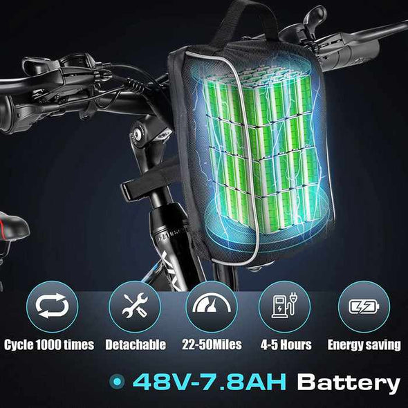 Full Suspension Foldable Electric Mountain Bike - Aroflit