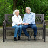 Garden Bench with Armrest for Park, Yard, Deck & Entryway - Aroflit