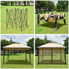 Gazebo Tent with Netting and Carry Bag - Waterproof & Pop - Up Design - Aroflit