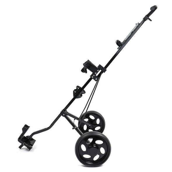 Golf Walking Push Cart, Lightweight Foldable Bag Carrier with Storage - Aroflit