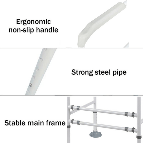 Handicap ﻿Toilet Safety Assist Grab Rails Bars Frame - Aroflit