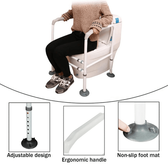 Handicap ﻿Toilet Safety Assist Grab Rails Bars Frame - Aroflit